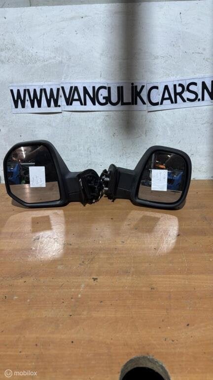 Buitenspiegel set zwart Citroen Berlingo combi II ('08-'21), Gebruikt, Citroën, Ophalen of Verzenden, Citroen