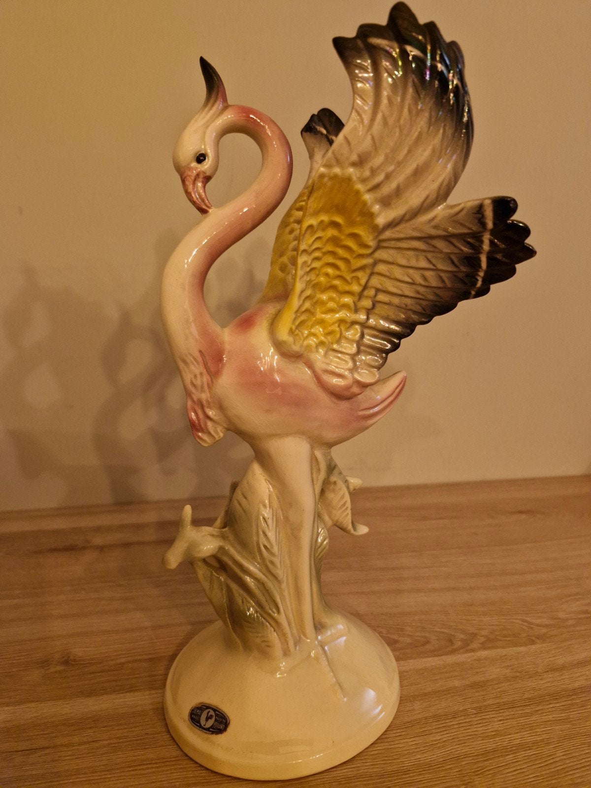 Origineel Jema Holland Keramieken beeld , Flamingo, Enlèvement ou Envoi