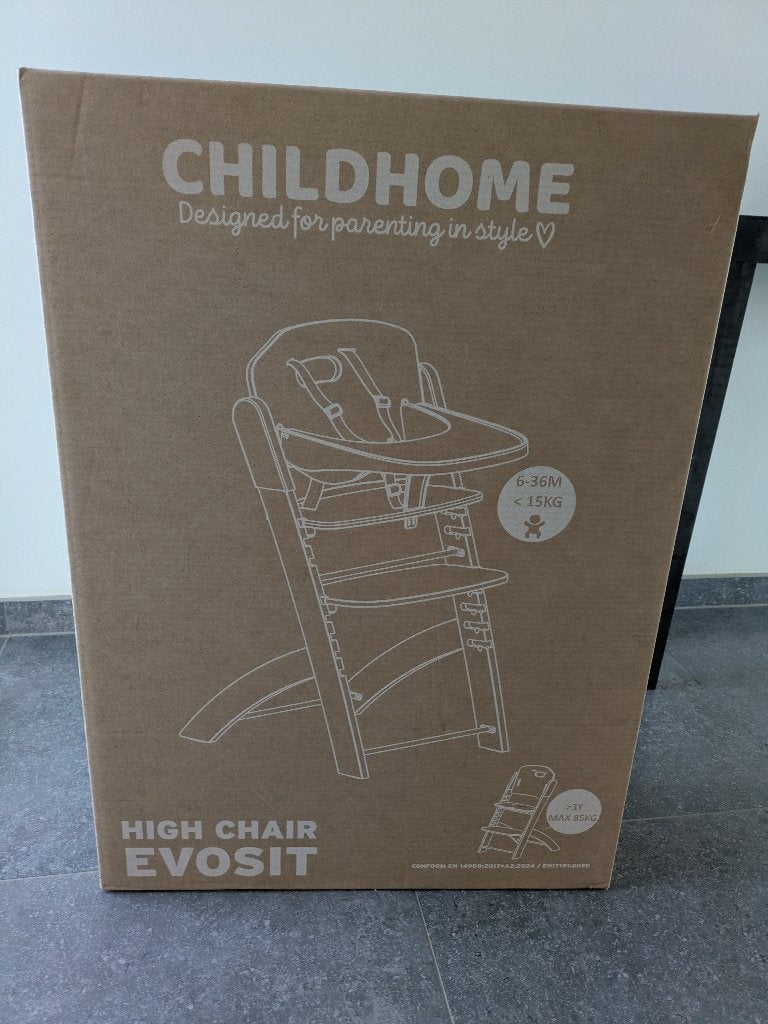 Nog in doos verpakte Trip trap stoel van Childhome, Ophalen, Nieuw, Meegroeistoel, Afneembaar eetblad