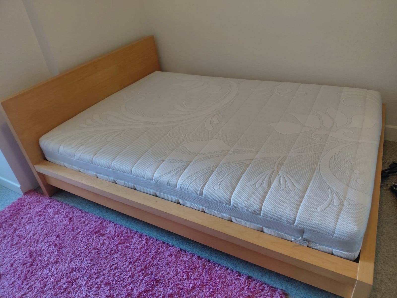 GRATUIT Lit 2 personnes 140cm, 210 cm, 140 cm, Brun, Enlèvement