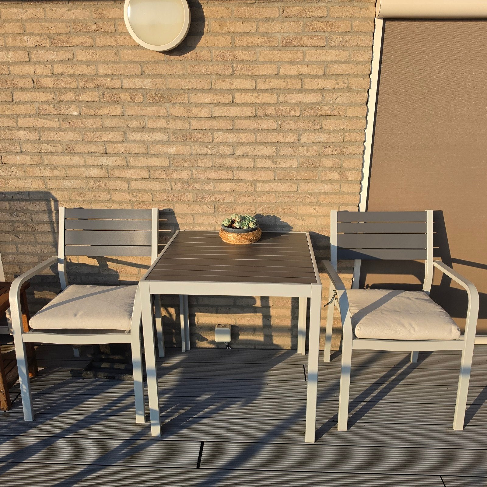 Tuinset tafel met 2 stoelen., Tuin en Terras, Ophalen, Aluminium, Tuinset