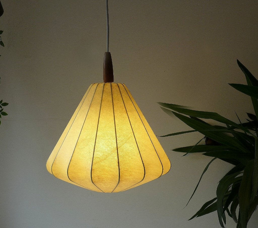 Vintage Cocoon Lamp Jaren 60 Goldkant Friedel Wauer, Ophalen of Verzenden, Vintage