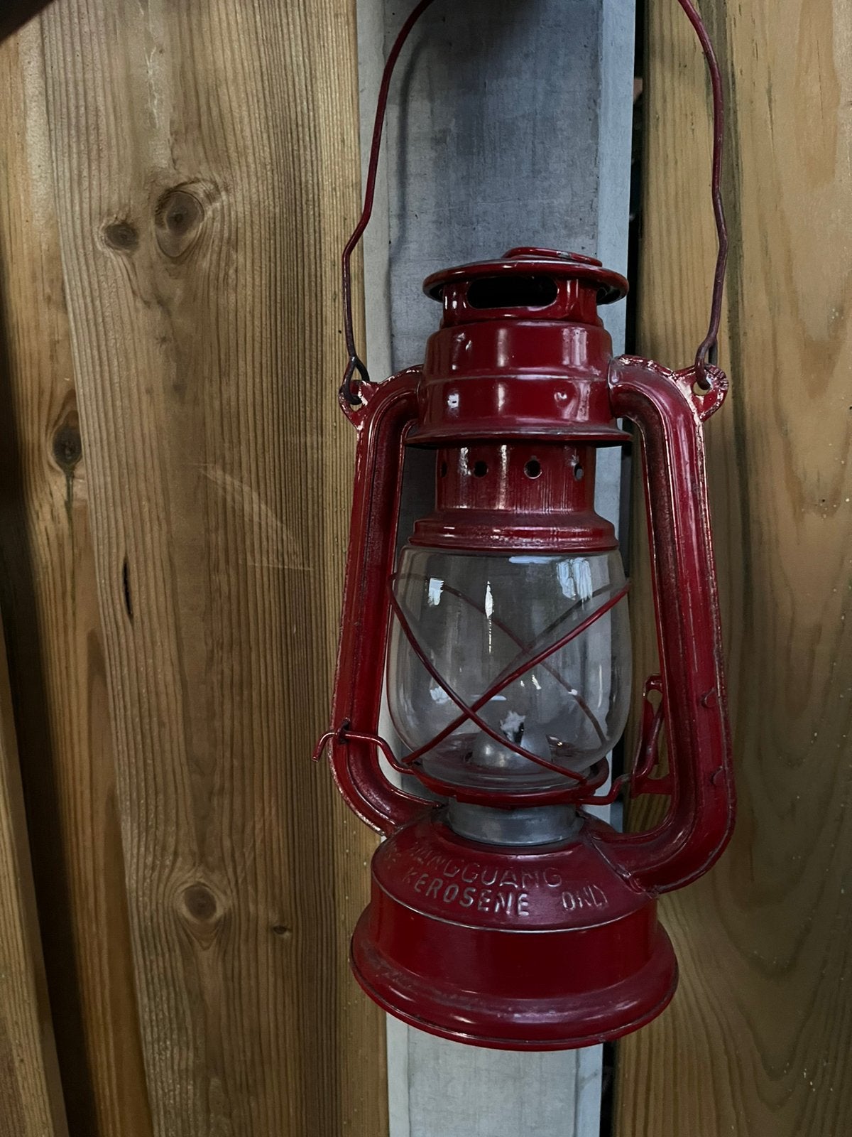 Olielamp, Ophalen