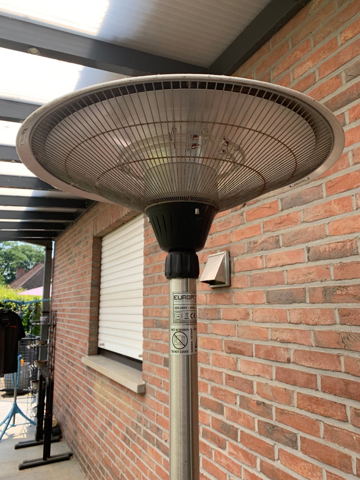 Terrasverwarmer op electriciteit, Ophalen, Gebruikt, Elektrisch, Vloer