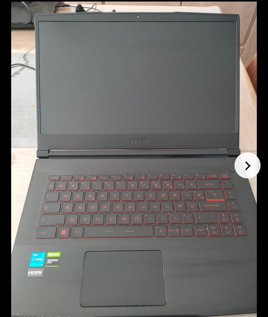MSI GF63 Thin gaming laptop, Informatique & Logiciels, Enlèvement, Gaming, SSD, Azerty