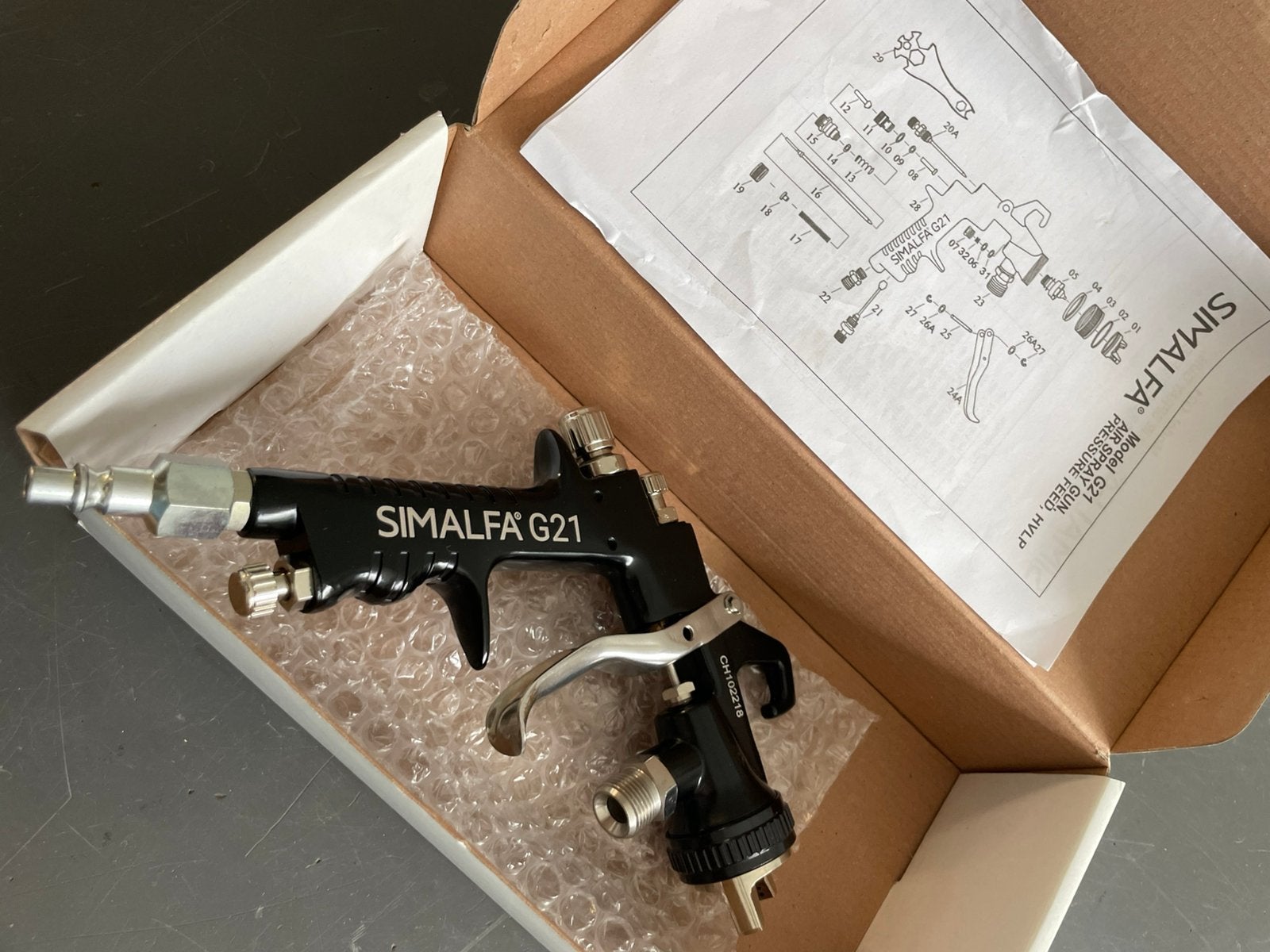 Simalfa G21 Spuitpistool - Zo goed als nieuw, Doe-het-zelf en Bouw, Ophalen of Verzenden, Zo goed als nieuw