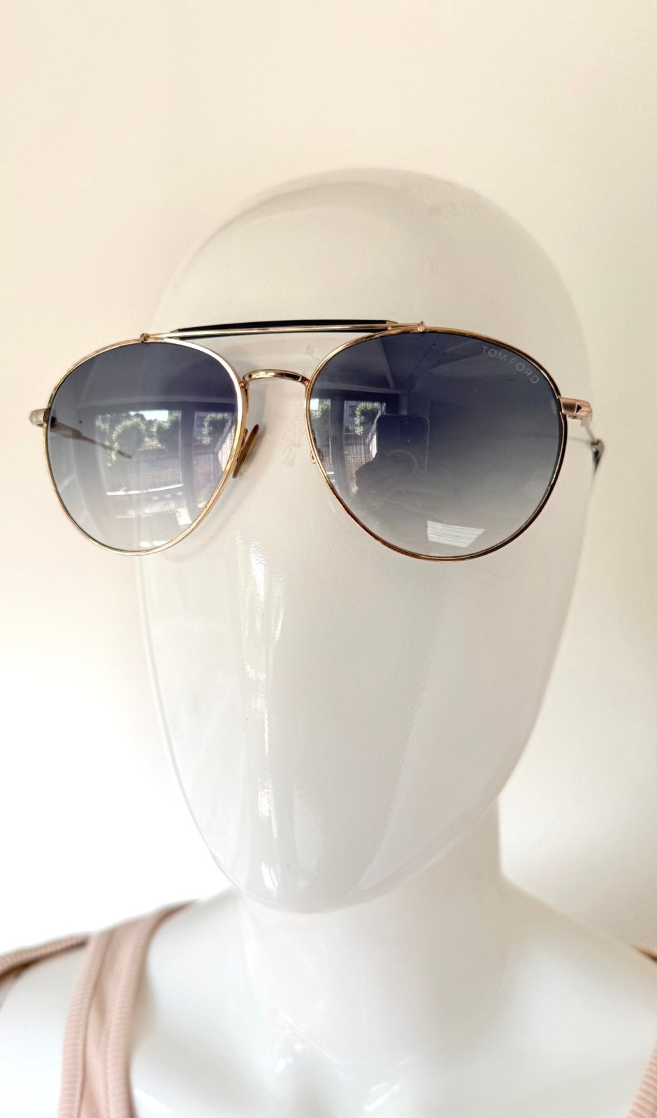 TOM FORD PILOTEN ZONNEBRIL, GOUD-BLAUW  AUTHENTIEK️️️💖💖💖, Handtassen en Accessoires, Zonnebrillen en Brillen | Dames, Overige merken