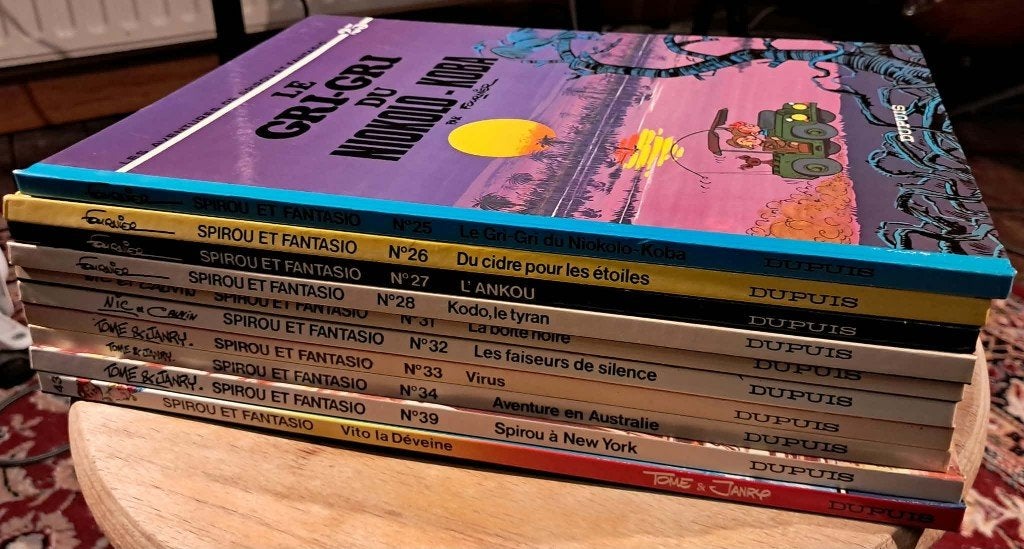 Spirou et Fantasio - 10 albums, Plusieurs BD, Enlèvement ou Envoi, Utilisé, Dupuis