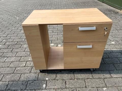 bureaublok met 2 schuiven, Huis en Inrichting, Bureaus, Ophalen, Met lades, Zo goed als nieuw, Bureau-kast combinatie