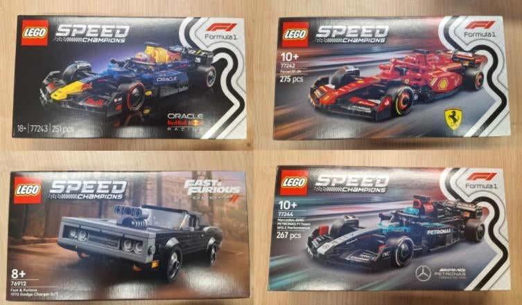 LEGO 4 sets SPEED CHAMPIONS DodgeCharger & F1 <NIEUW/SEALED>, Lego, Nieuw, Complete set, Compleet