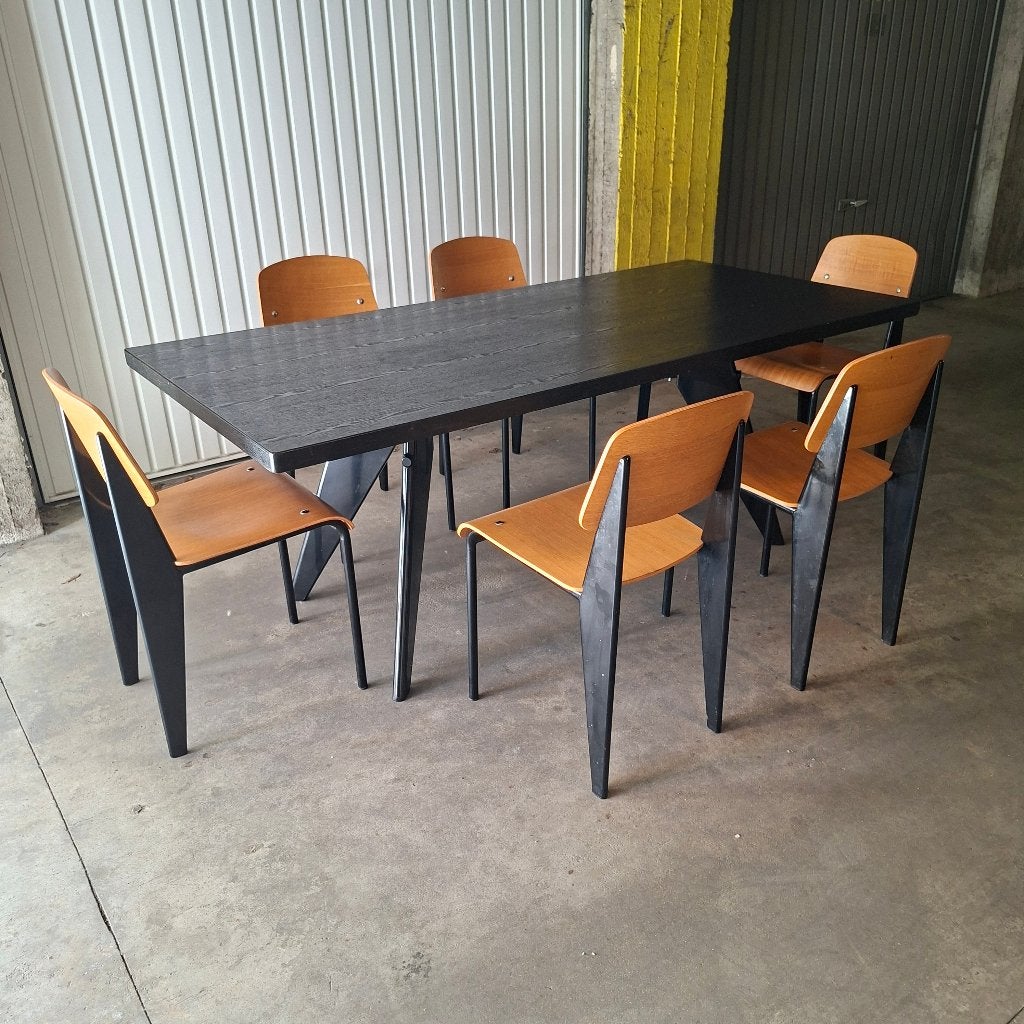 set 1 table + 6 chaises design, Enlèvement, Utilisé