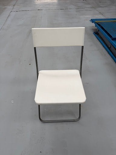 Set van 4 IKEA JEFF klapstoelen (artikelnummer 900.704.04)., Ophalen, Kunststof, Gebruikt, Wit
