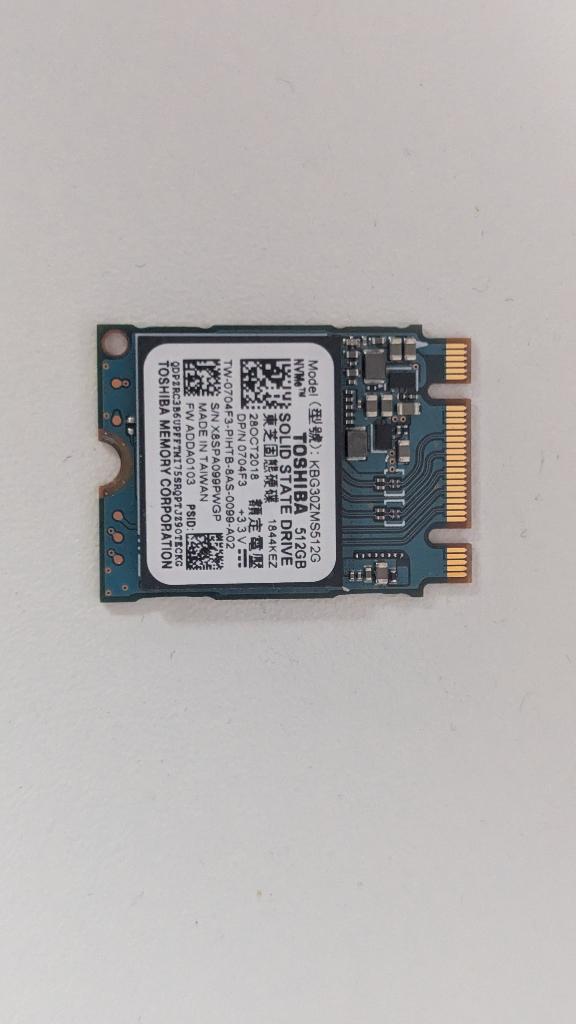 SSD 512GB Toshiba KBG30ZMS512G, Toshiba, Enlèvement ou Envoi, 512GB, SSD