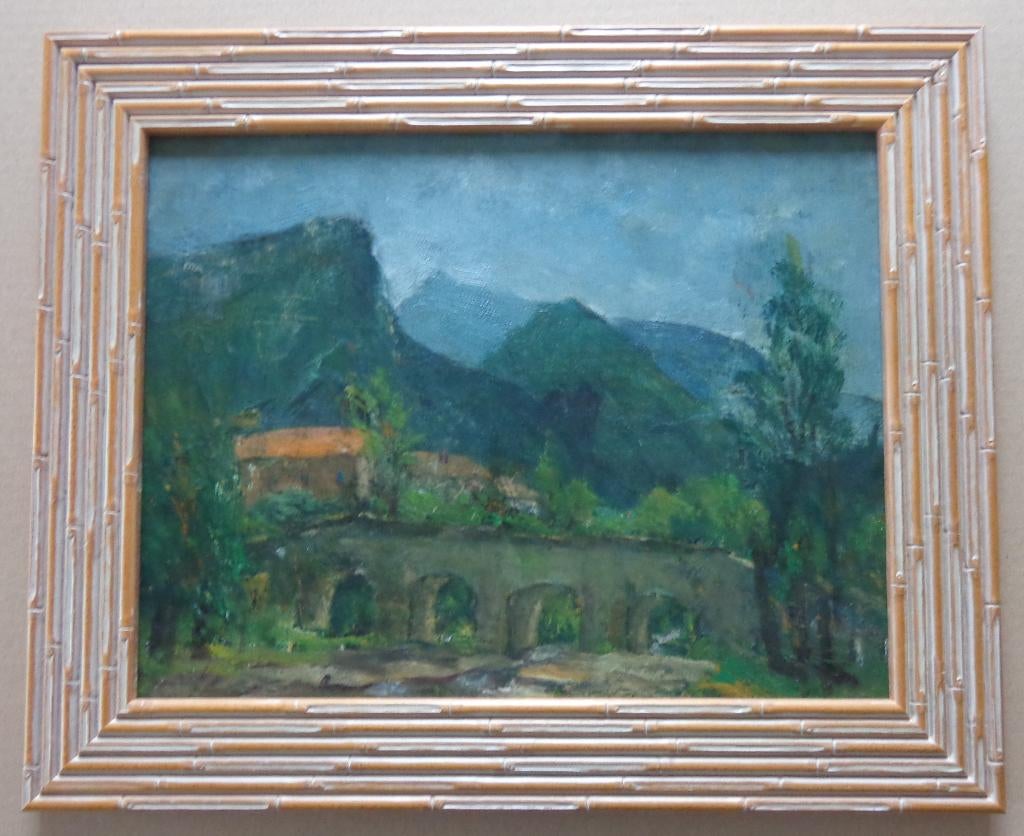 ONBEKEND / PORTE DE NAVA / OLIEVERF PANEEL / 36x44cm / KADER, Enlèvement ou Envoi