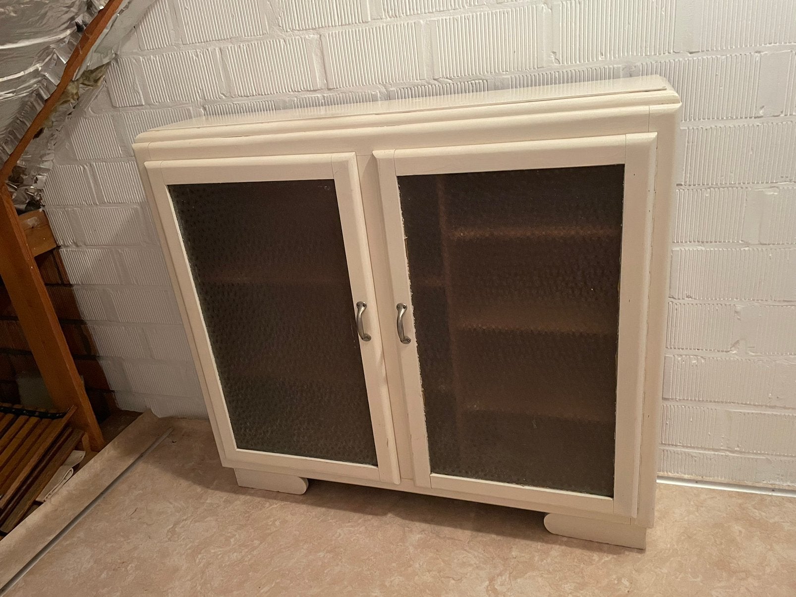 Vintage vitrinekast met Art Deco vibes, Avec porte(s), 25 à 50 cm, Autres essences de bois, 100 à 150 cm