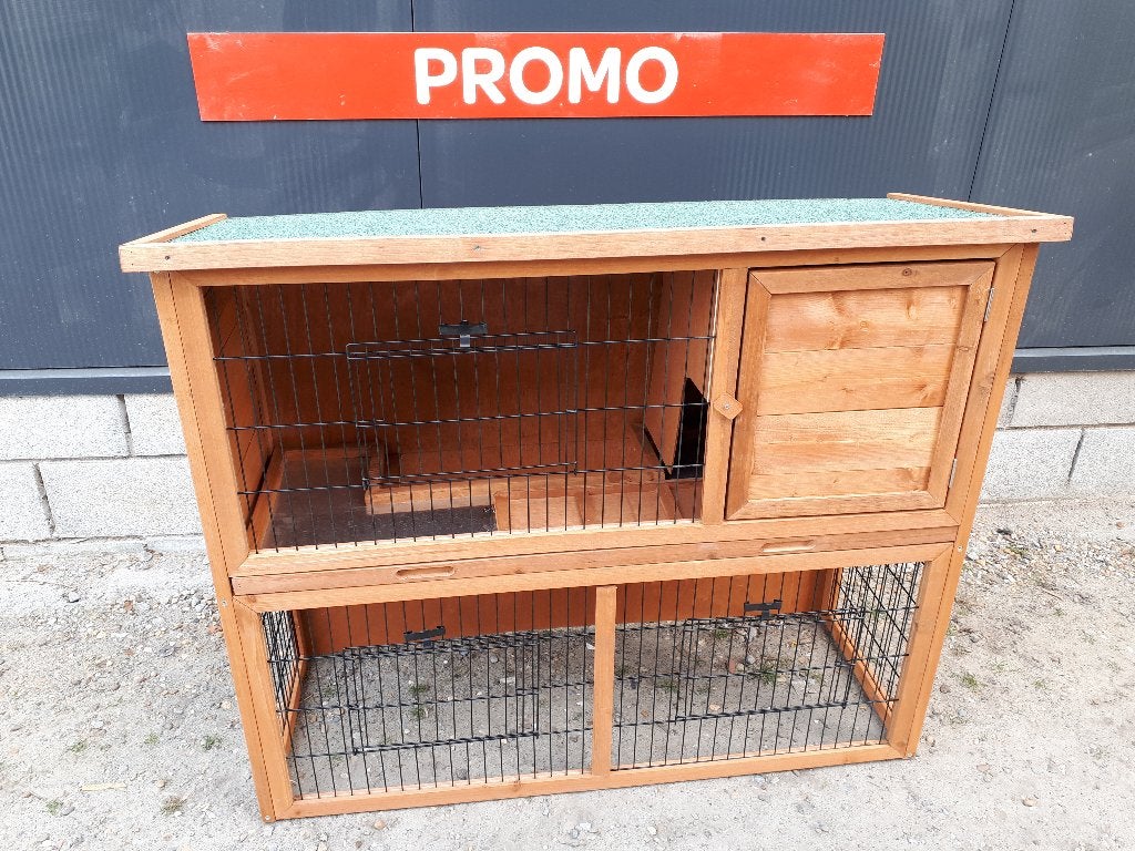 konijnenhok red met gazoncompartiment, Animaux & Accessoires, Rongeurs & Lapins | Cages & Clapiers, Neuf, Enlèvement