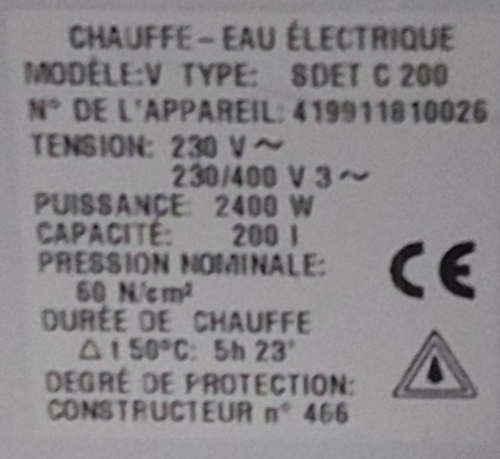 Résistance en stéatite Beaumont 2400W, Bricolage & Construction, Enlèvement ou Envoi, Boiler