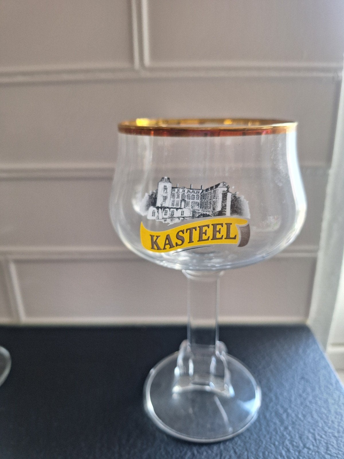 Kasteel Bierglas 33cl 2 stuks 5€, Ophalen, Gebruikt, Bierglas