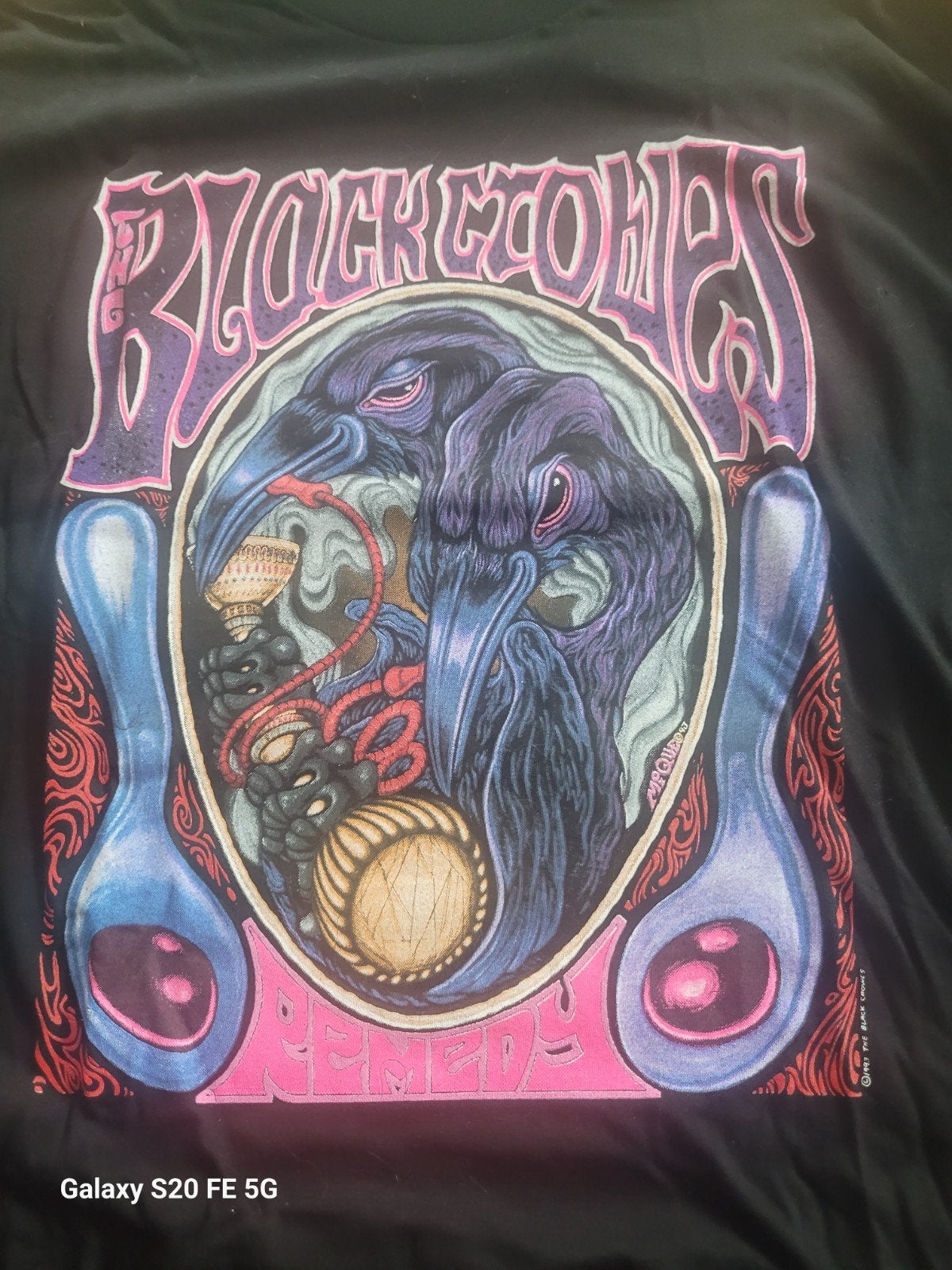 tshirt black crowes kleur zwart, Ophalen of Verzenden, Nieuw, Maat 56/58 (XL), Zwart