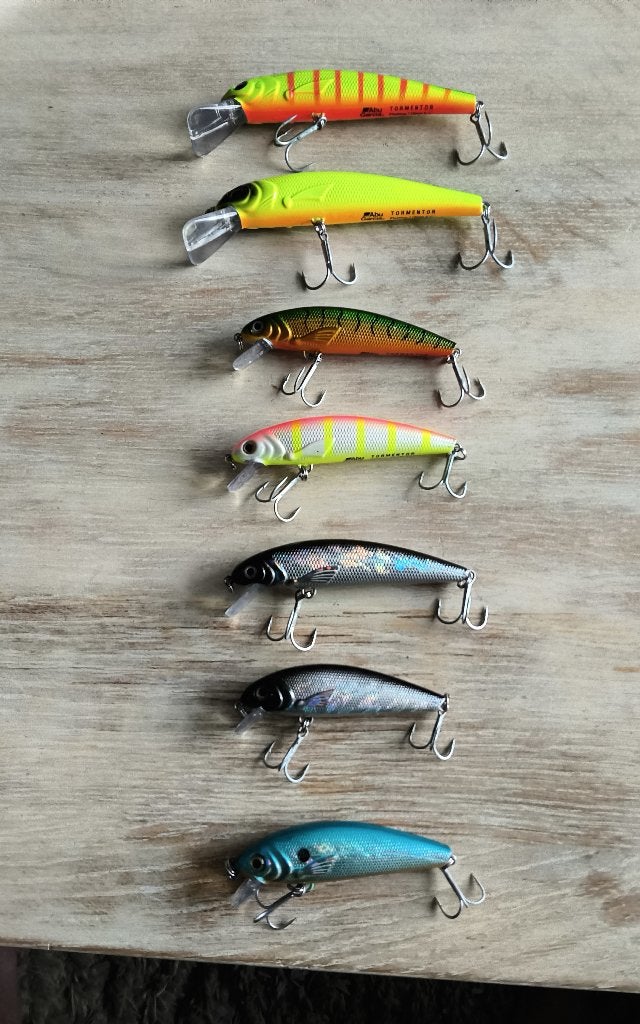7 Abu Garcia Tormentor floating pluggen.Nieuw 16€, Watersport en Boten, Ophalen of Verzenden, Nieuw, Complete set