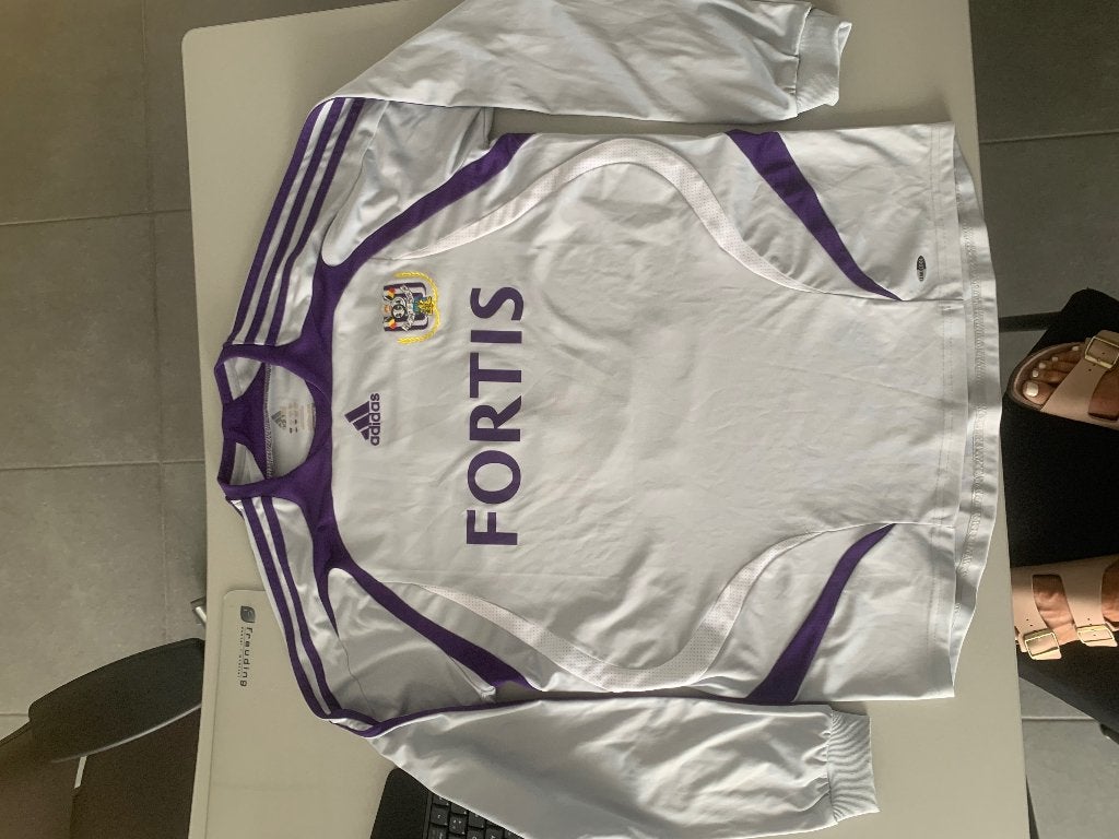 RSC Anderlecht adidas shirt maat L gesigneerd door L. Biglia, Envoi, Comme neuf, Maillot