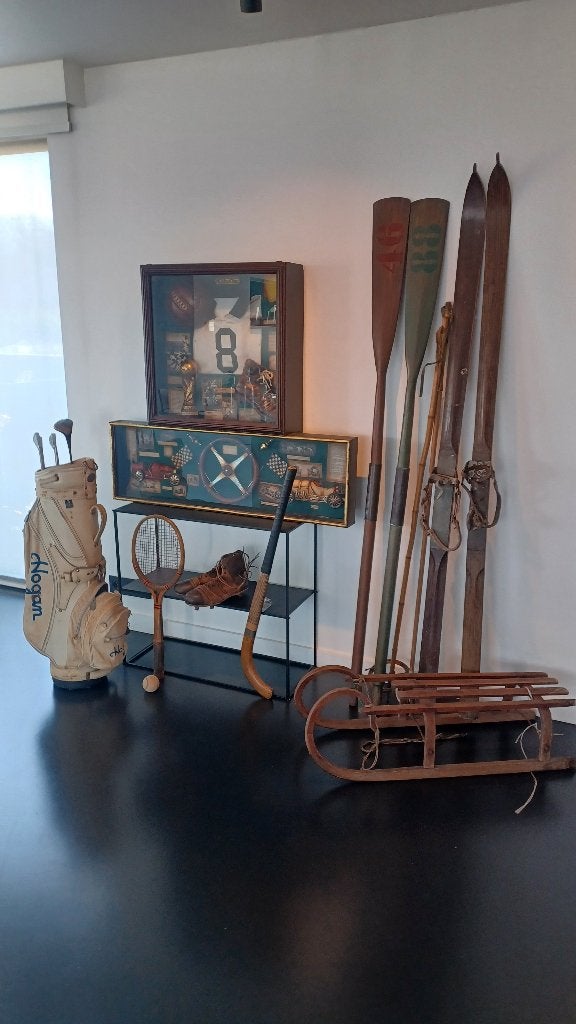 pakket Vintage sport artikels voor decoratie, Antiek en Kunst, Antiek | Overige Antiek, Ophalen