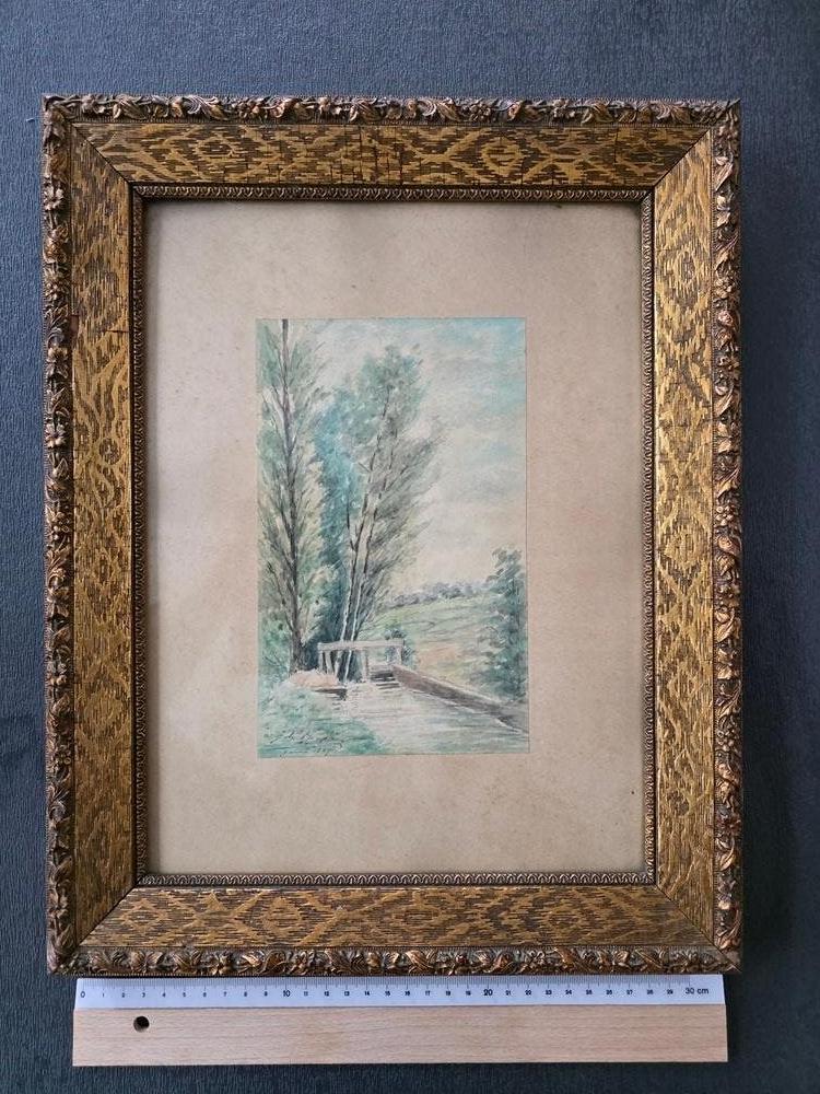 cadre pastel ancien, Enlèvement
