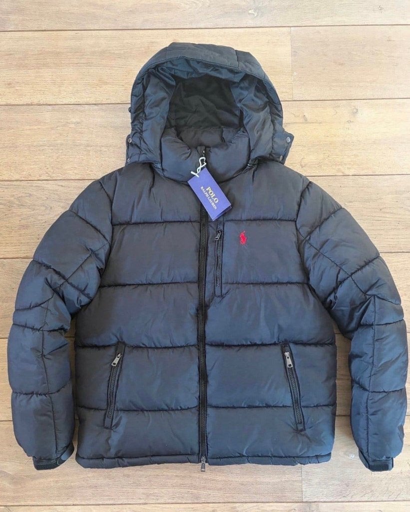 Puffer jas, zwart (unisex), Maat 48/50 (M), Zwart, Ralph Lauren, Nieuw