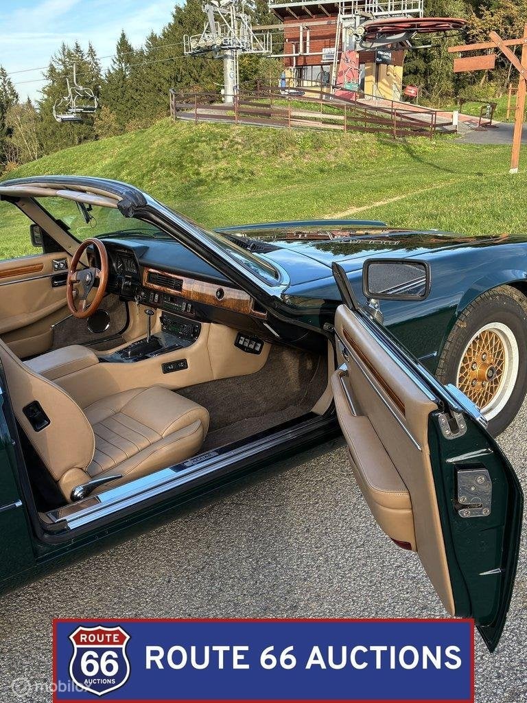 Jaguar XJS V12 Cabriolet | 1989 | Route 66 Auctions, Auto's, Zwart, Bedrijf, Handgeschakeld, Overige carrosserie