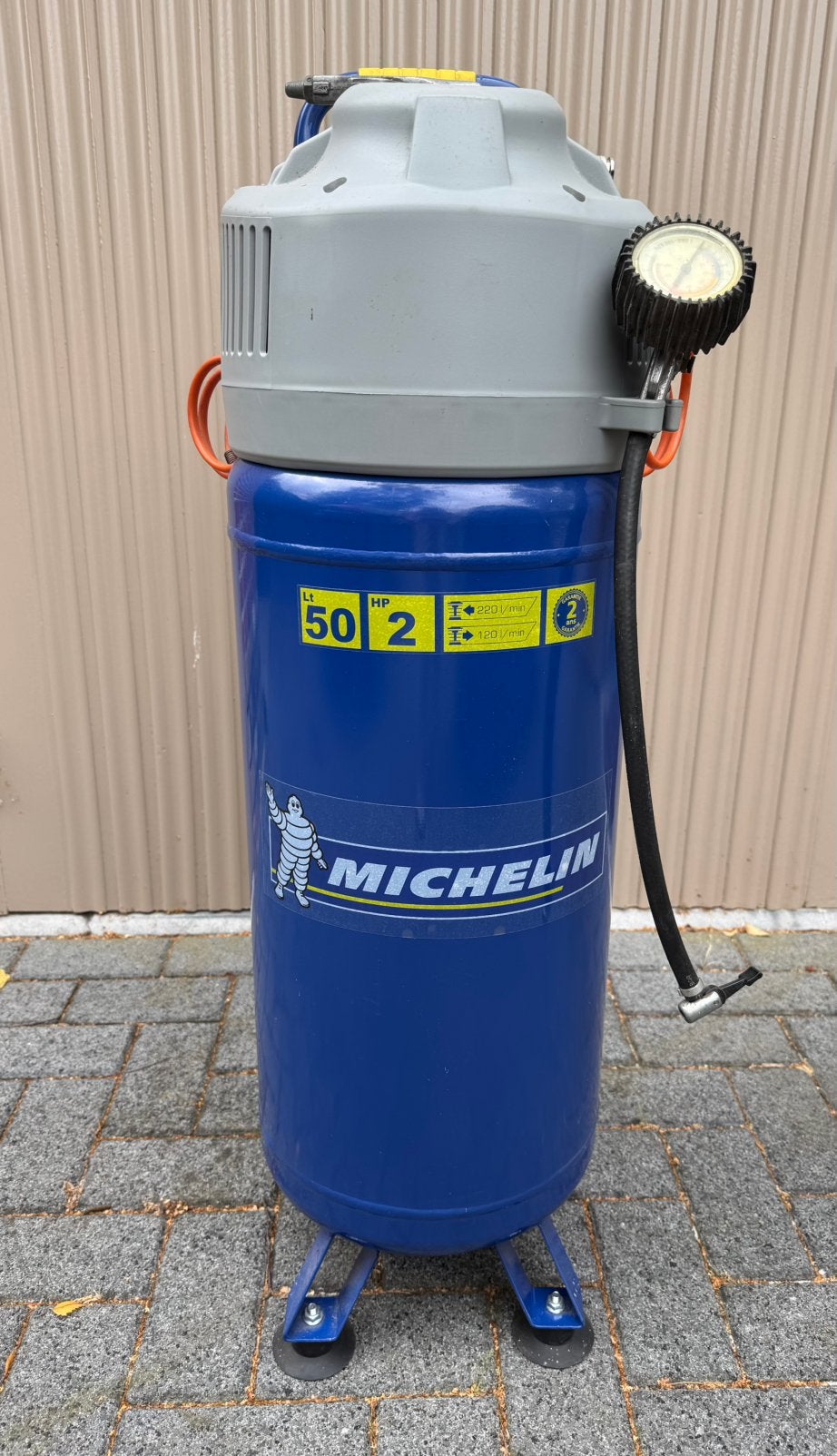 Compresseur Michelin debout, Bricolage & Construction, Mobile, Enlèvement, Utilisé, 25 à 100 litres