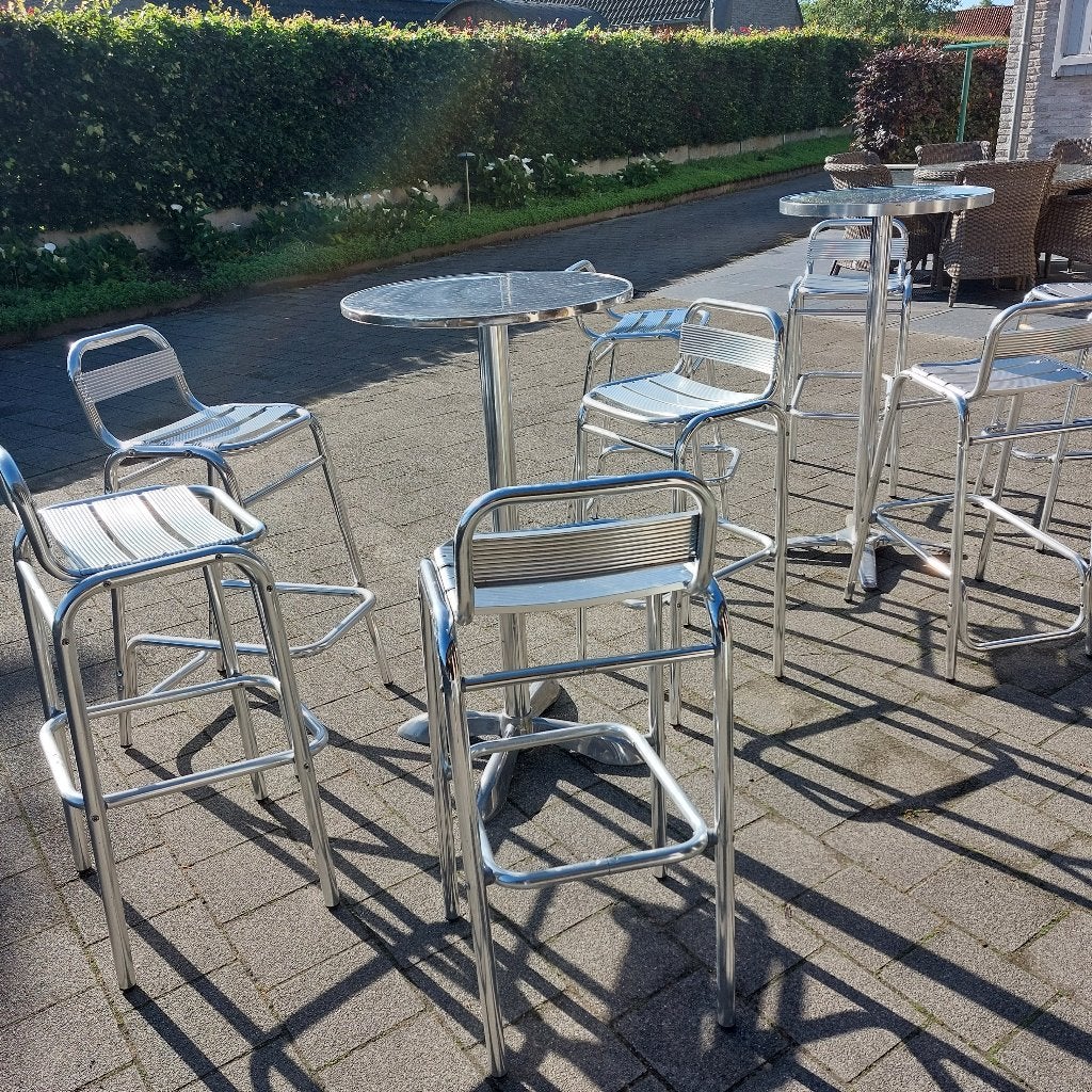 statafelset aluminium, Huis en Inrichting, Ophalen, Gebruikt