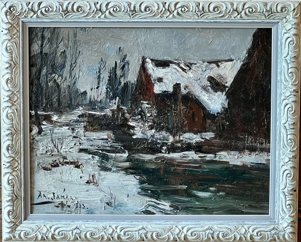 Armand Jamar. Le moulin en Hiver. 1933., Enlèvement ou Envoi
