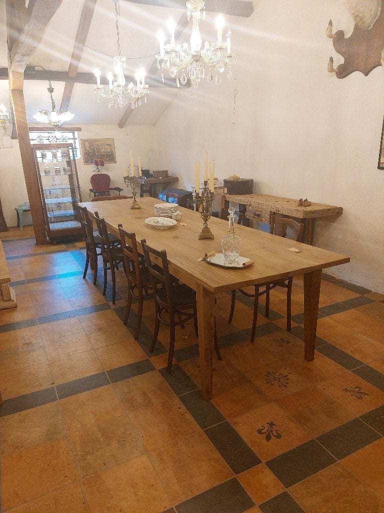 table longue faite à la main en vieux chêne de 320 cm long, Enlèvement