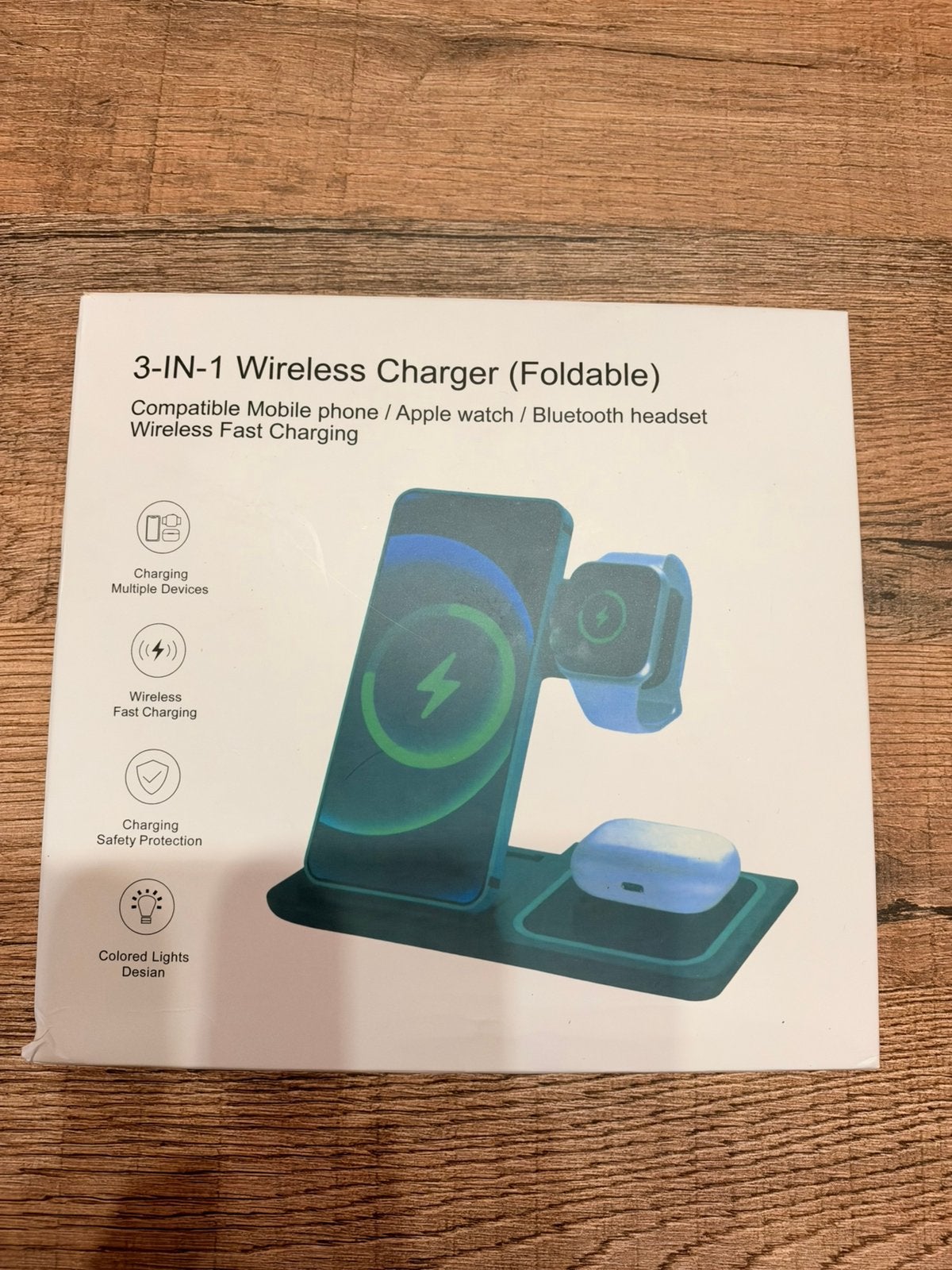 Chargeur sans fil 3-en-1 pour téléphone, montre et écouteurs, Télécoms, Enlèvement ou Envoi, Autres marques, Chargeur sans fil