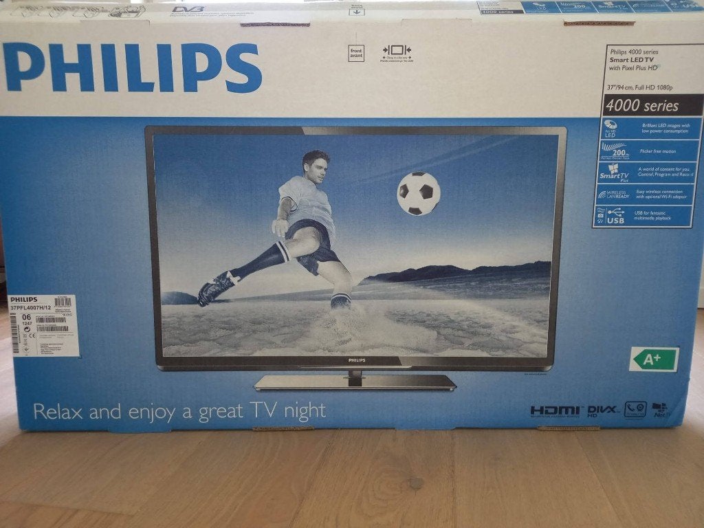 Televisie Philips 4000 series Smart Led TV  37" / 94 cm, Philips, LED, 80 à 100 cm, Enlèvement