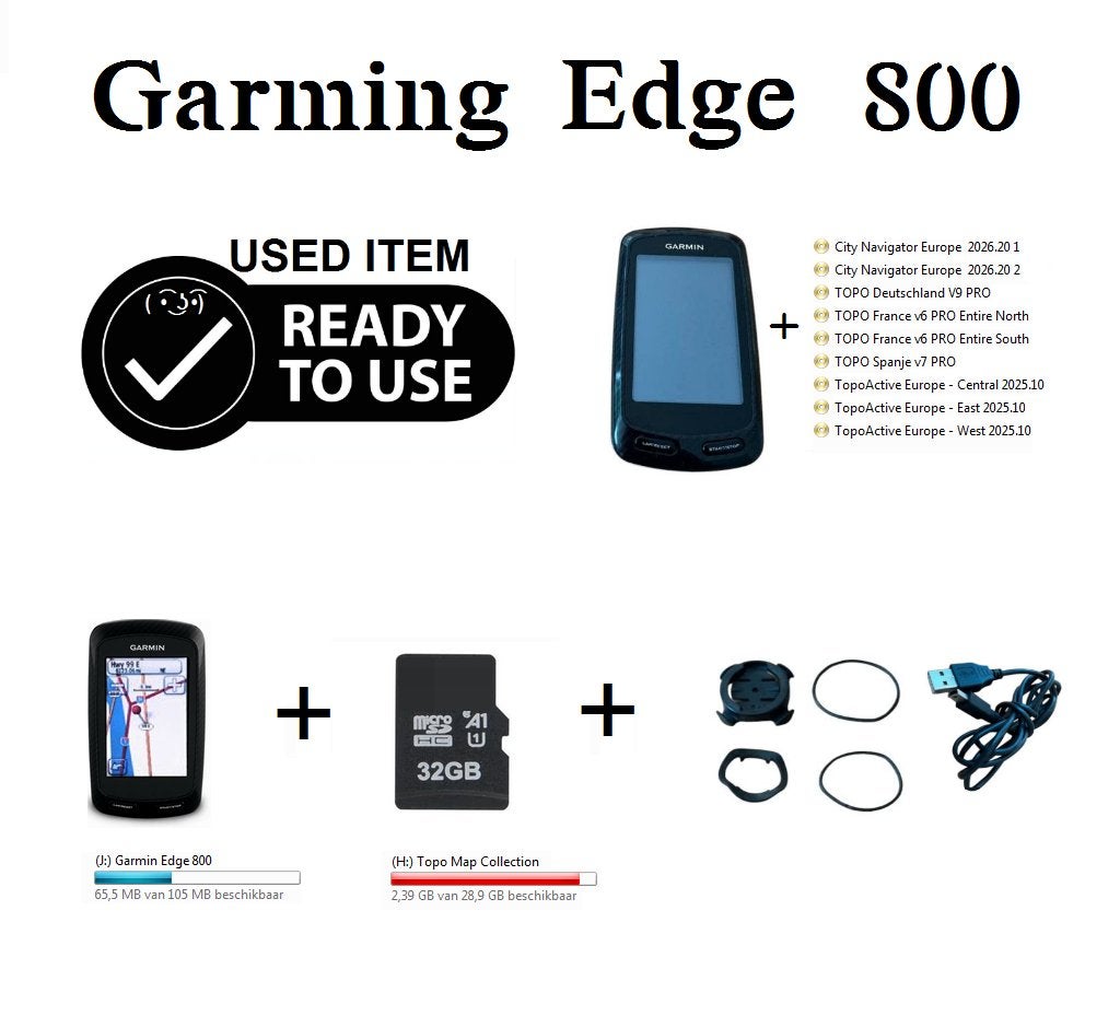 Garmin Edge 800 fiets Navigatie met accessoires, Enlèvement, Comme neuf