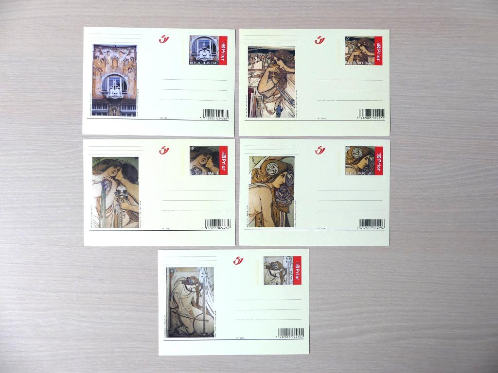 2005 - BK129/133 :  5 briefkaarten Huis Cauchie, Postzegels en Munten, Postzegels | Europa | België, Postfris, Ophalen of Verzenden