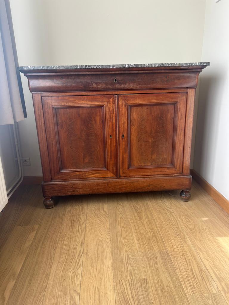 Très belle ancienne commode acajou/marbre, Antiquités & Art, Antiquités | Meubles | Armoires, Enlèvement