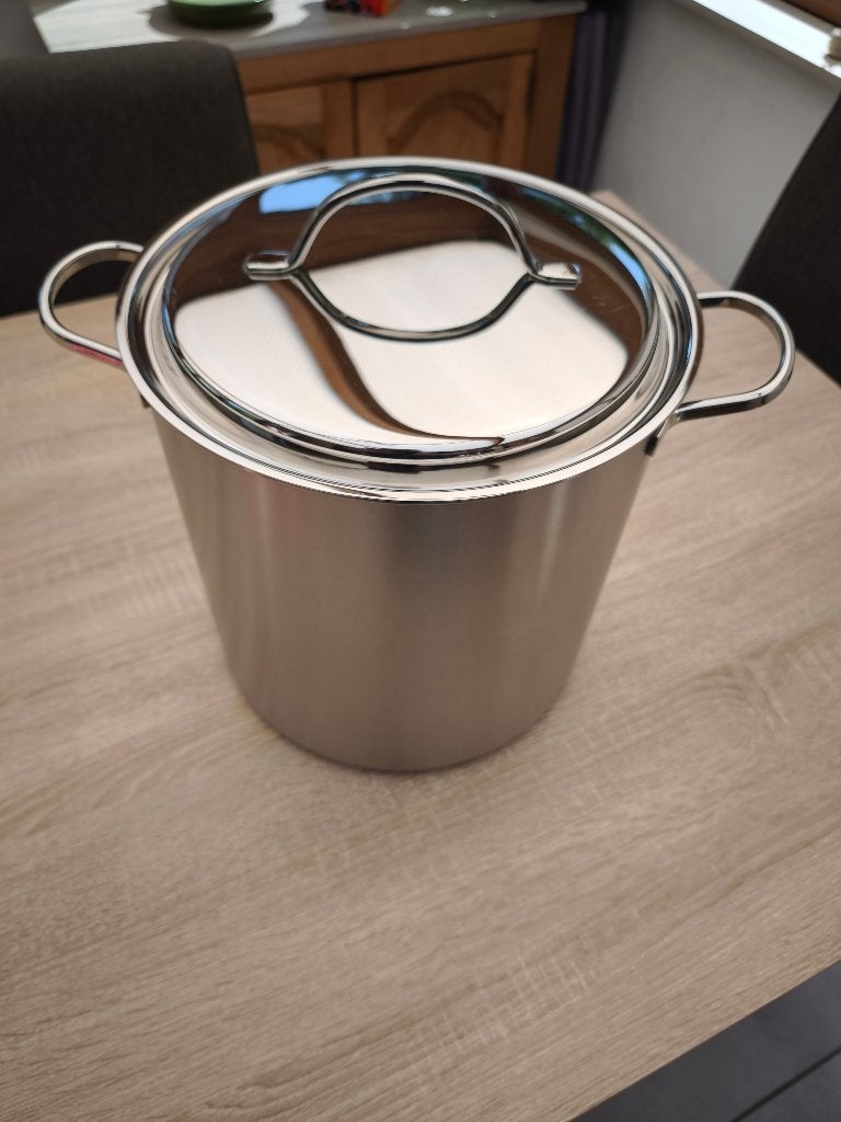 Marmite Demeyere Resto 28 cm - 16L - Compatible Induction, Inox, Demeyere, Comme neuf, Enlèvement