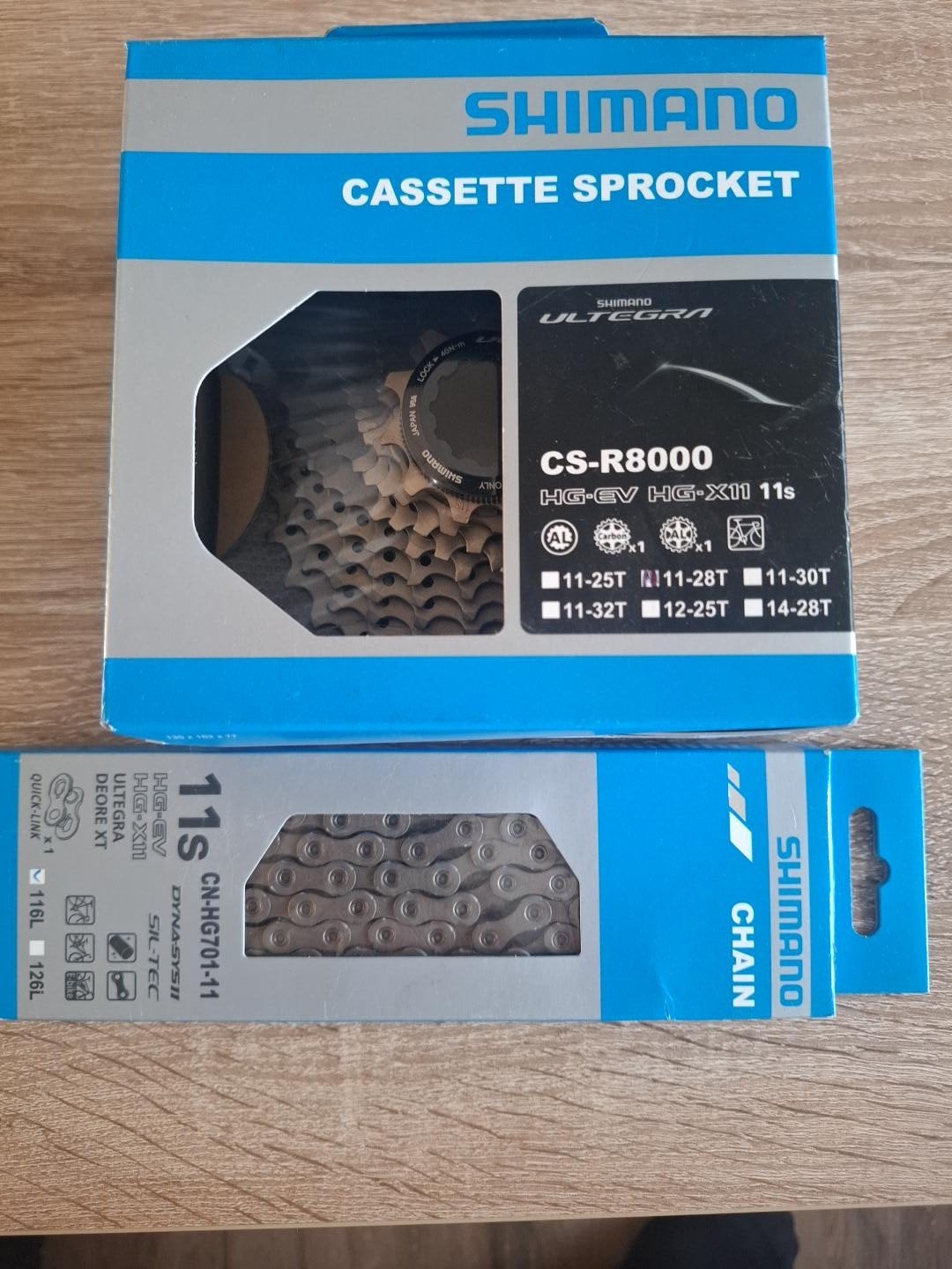 Shimano Ultegra R8000 11-speed cassette 11-28T +  ketting, Fietsen en Brommers, Fietsonderdelen, Ophalen, Racefiets