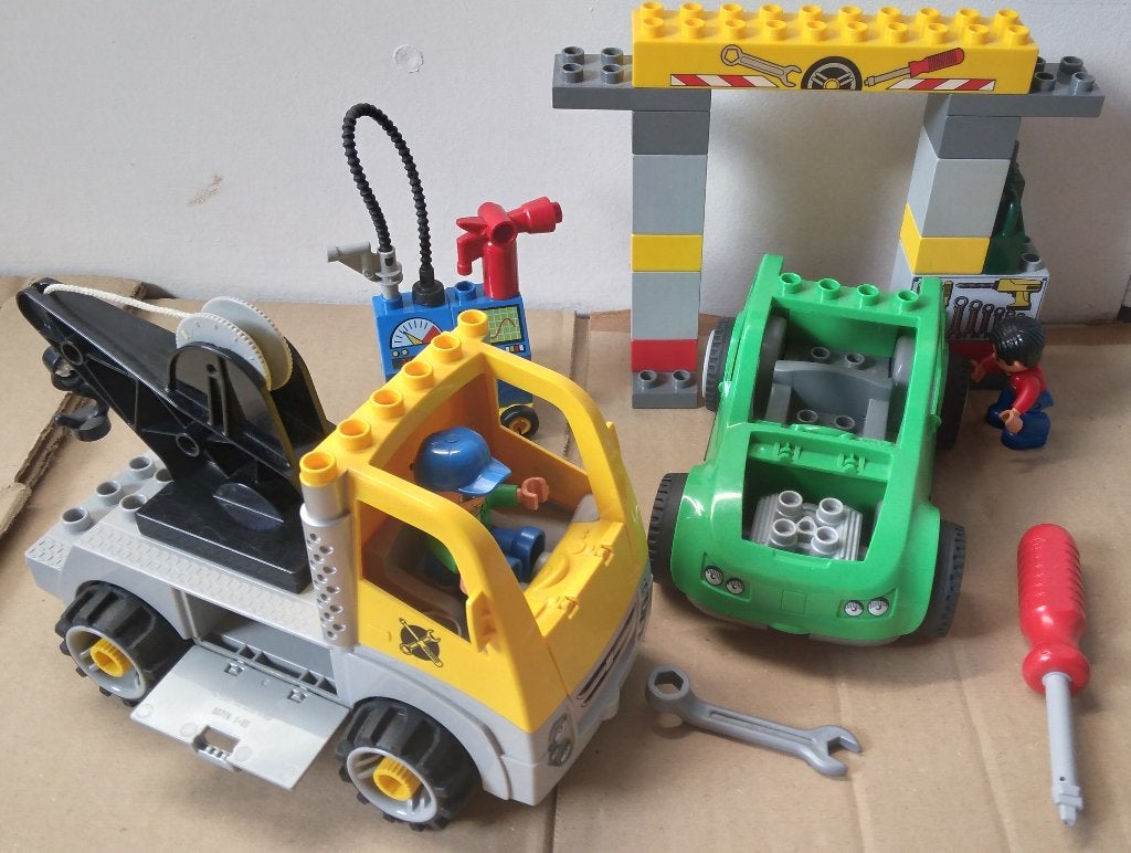 Busy Garage - Duplo (Town) #5641 (2009), Kinderen en Baby's, Ophalen, Gebruikt, Compleet, Duplo