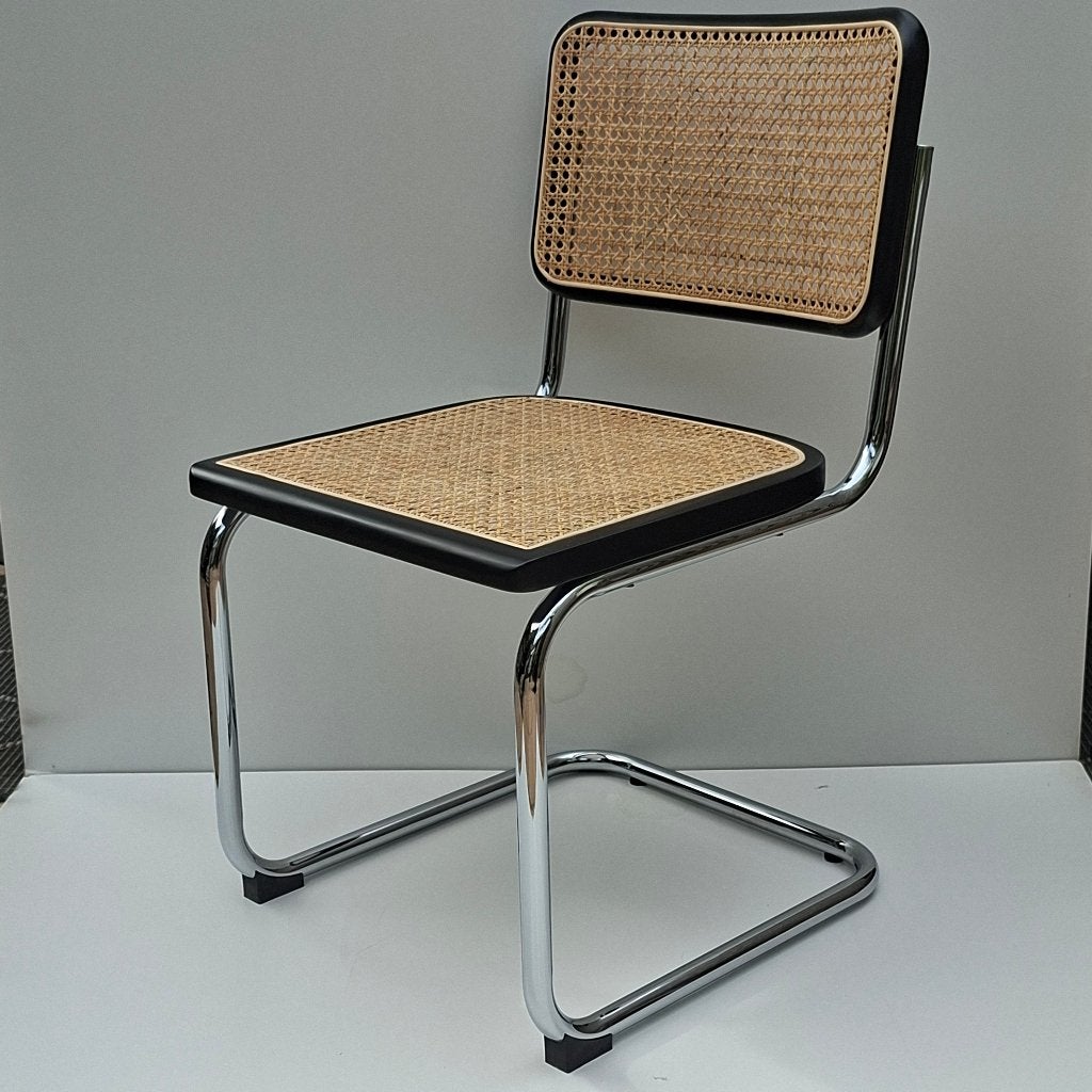 12x Thonet stijl Cesca Breuer buisstoel zwart rotan webbing, Maison & Meubles, Enlèvement ou Envoi, Cinq, Six Chaises ou plus
