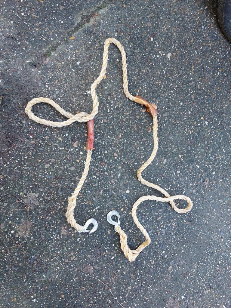 synthetisch trekkoord met 2 metalen veiligheidshaken., Doe-het-zelf en Bouw, Ophalen
