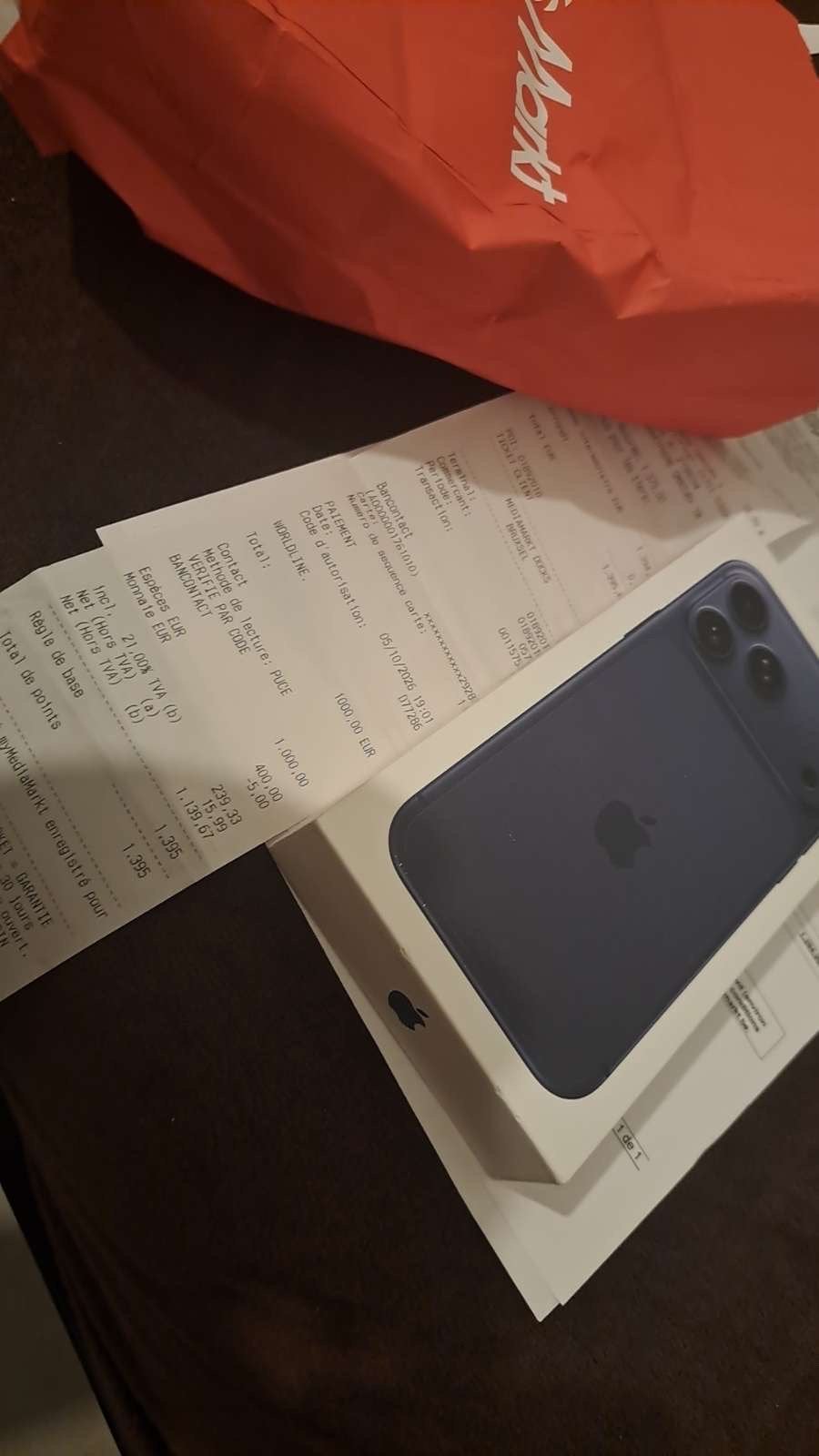 iPhone 17 pro max, Enlèvement, Sans abonnement, Sans simlock, Bleu