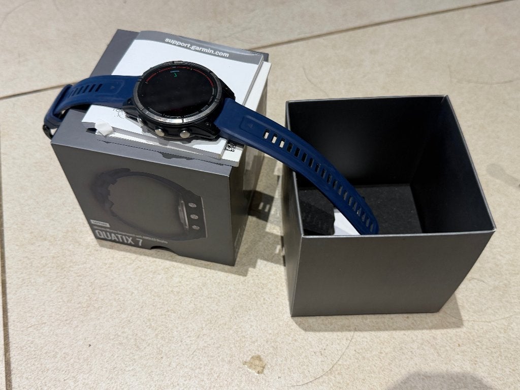 Montre GARMIN QUATIX 7, Enlèvement ou Envoi, Comme neuf, Bleu, Garmin