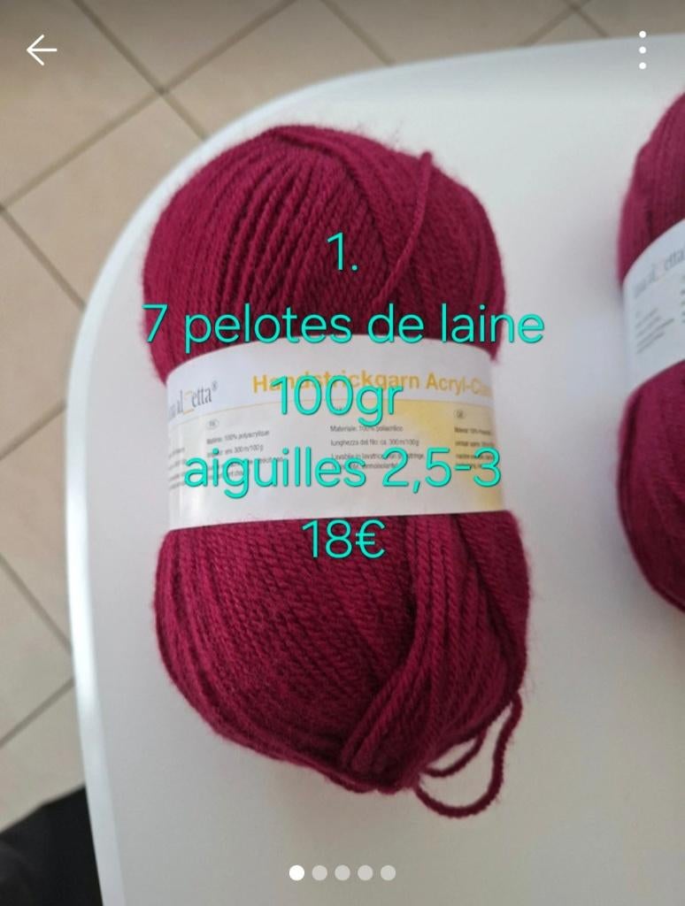 Différentes sortes de laines, Enlèvement, Neuf, Tricot, Laine ou Fils