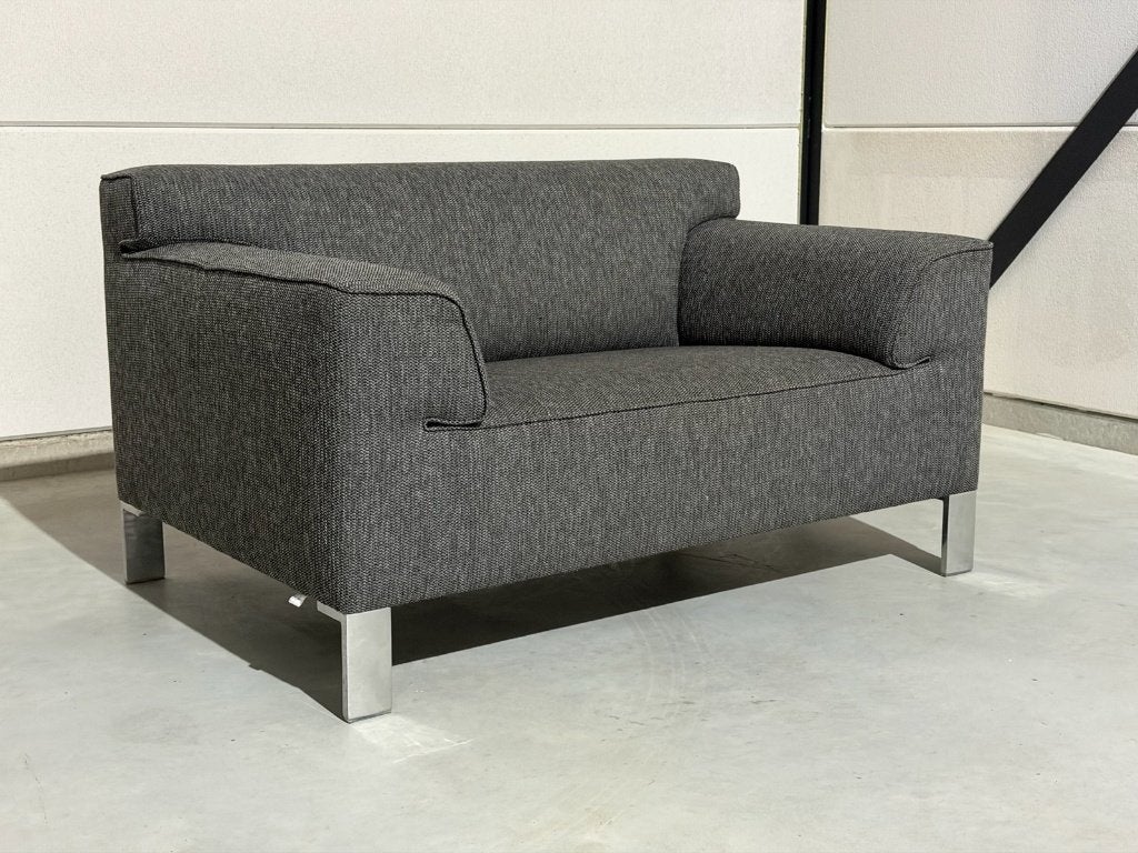 Pode Edit loveseat - grijs - zo goed als nieuw, Ophalen, Leer, Hoekbank, 75 tot 100 cm