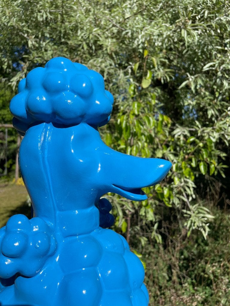 Beeld hond poedel abstract, tuin, gazon  60cm, Ophalen, Nieuw, Kunststof, Dierenbeeld