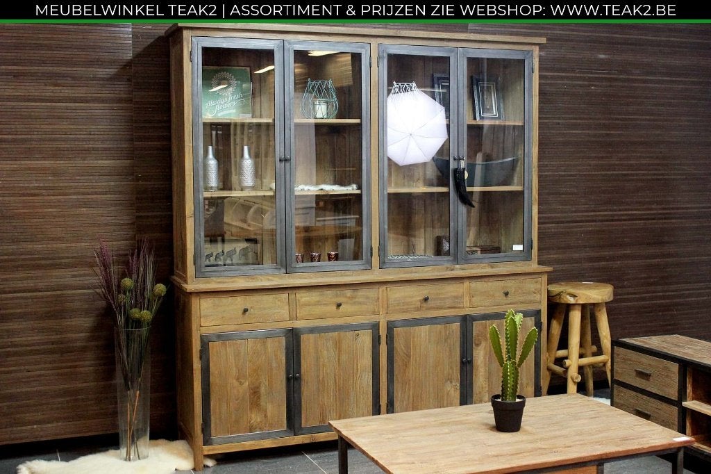 Nouvelles armoires en teck - buffet et vitrine chez TEAK2, Enlèvement ou Envoi, Neuf, Teck, Avec tiroir(s)