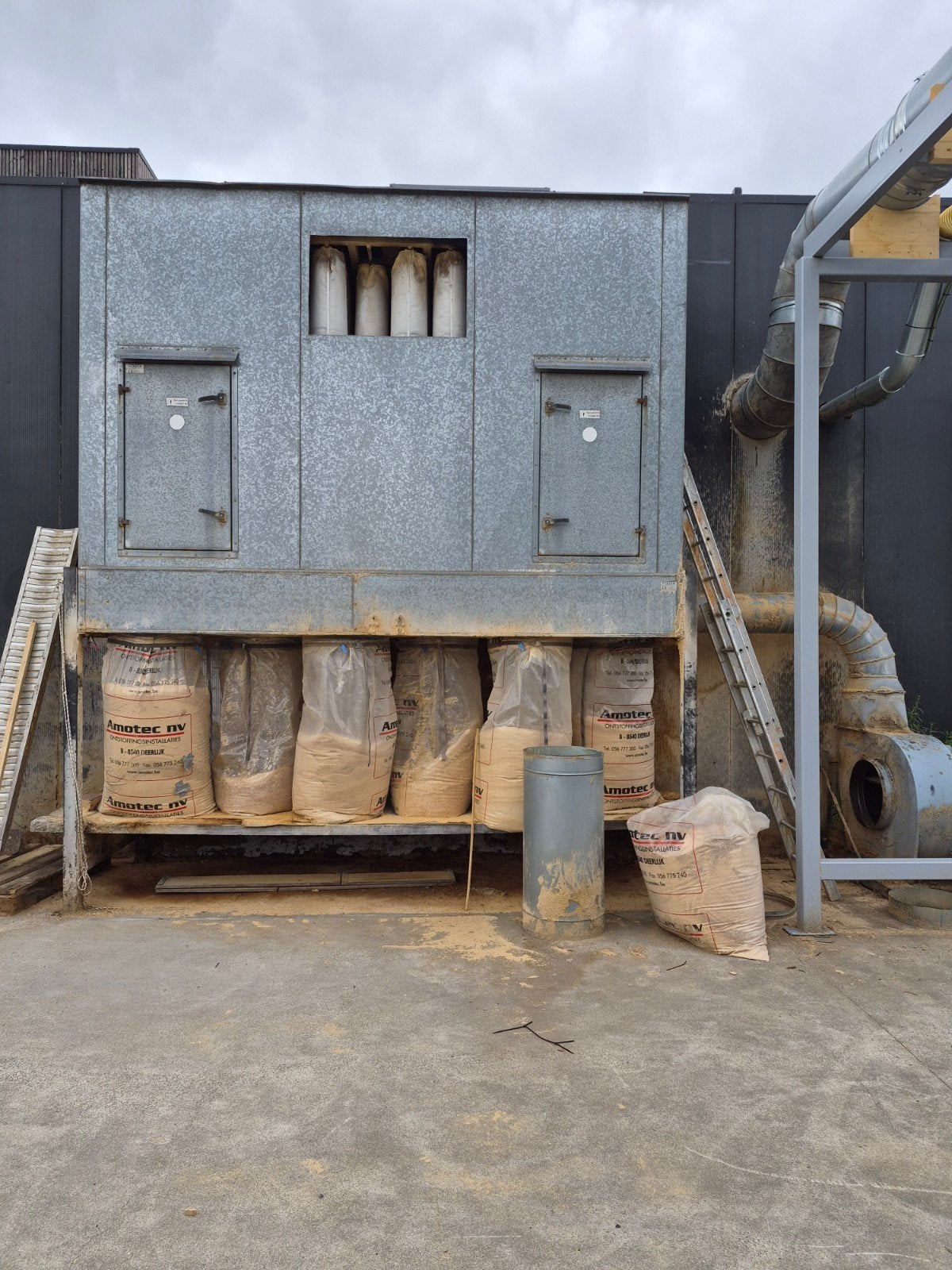 Stofafzuiging voor schrijnwerkerij 7,5kw, Ophalen